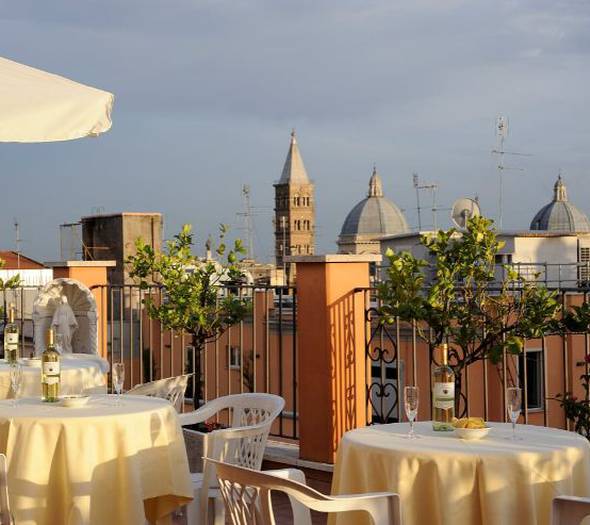 Magnifique terrasse Hôtel Torino Rome